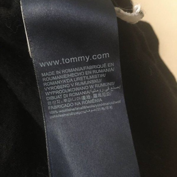 Tommy Hilfiger Black Sweater 100% Wool Size XL - Picture 6 of 6